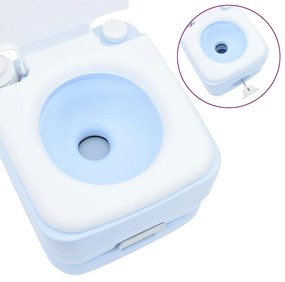 Luz de Casa de Banho Portátil vidaXL Azul e Branca Plástico 20 L