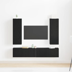Conjunto de Estante de TV vidaXL com 4 Peças Montadas na Parede em Mad