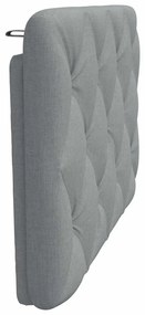 Almofadão de cabeceira 80 cm tecido cinzento-claro