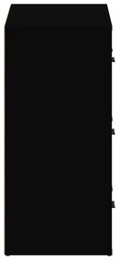 Aparadores 2 pcs derivados de madeira preto