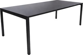 Mesa de Reunião Multy Preta 2000x1000 mm com Estrutura Metálica