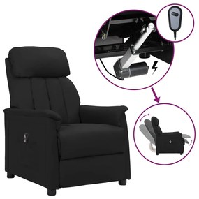 vidaXL Poltrona reclinável elétrica couro artificial preto