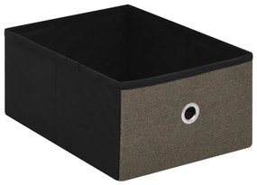 Banco de arrumação dobrável 76x38x38 cm linho falso castanho