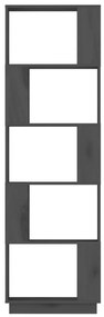 Estante/divisória 51x25x163,5 cm pinho maciço cinza