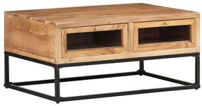 Mesa de centro 90x60x40 cm madeira de acácia maciça
