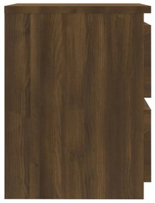 Mesa cabeceira 2pcs 30x30x40cm deriv. madeira carvalho castanho