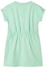 Vestido de criança com cordão verde brilhante 128