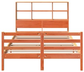 Cama com estante sem colchão 135x190 cm madeira maciça