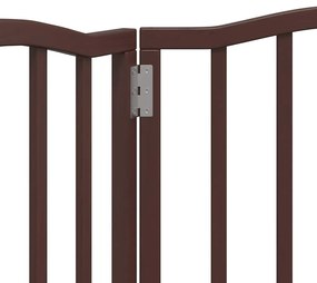 Portão para cães dobrável 3 painéis 150 cm álamo castanho