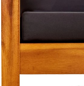 Banco de jardim com mesa e apoios de pés acácia maciça