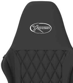 Cadeira gaming de massagens couro artificial preto