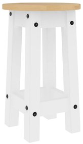 Bancos de bar 2 pcs madeira de pinho maciça branco
