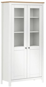 vidaXL Móvel alto Hill 85x37x170,5 cm pinho maciço branco