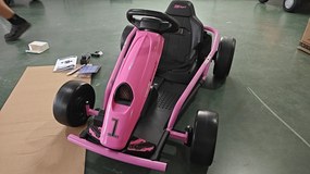 HOMCOM Go-Kart Elétrico 24 V para Crianças Até 13 km/h Gokart com Função Drift, Drift-Kart com 2 Motores para 8–12 Anos Rosa | Aosom Portugal