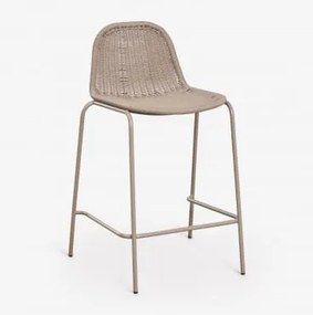 Banqueta Alta De Jardim Empilhável Em Rattan Sintético Reiven Moka Brown & ↑65 Cm - Sklum