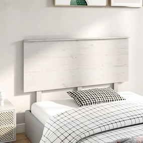 Cabeceira de cama 139x6x82,5 cm pinho maciço branco