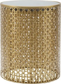 CONJUNTO DE 2 MESAS DE APOIO OBLIN Ø 41X50-37,5X47 CM DOURADO