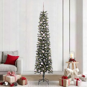 vidaXL Árvore de Natal Artificial Verde 240 cm PVC, Plástico e Aço