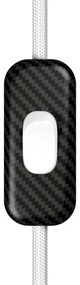 Interruptor unipolar em linha Creative Switch cor de fibra de carbono