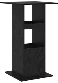 Mesa de Bar com Armazenamento Carvalho Preto 60x60x102 cm Madeira Enge