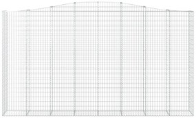 Cestos gabião arqueados 2pcs 400x50x220/240cm ferro galvanizado