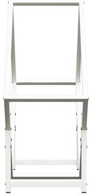 Suporte para lenha 60x25x60 cm aço laminado a frio branco
