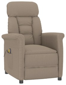 Cadeira de Massagem vidaXL em Microfibra Taupe