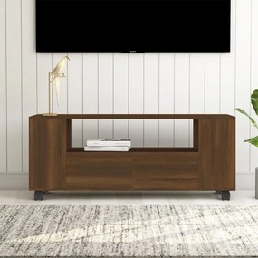 vidaXL Móvel de TV 120x35x48 cm derivados de madeira carvalho castanho