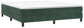 Estrutura de cama sem colchão 180x200 cm veludo verde-escuro