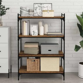 vidaXL Prancha de Estante para Livros 4 pcs Castanho 100 x 40 x 1.5cm