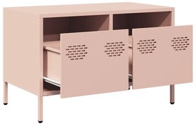 Móvel de TV 68x39x43,5 cm aço laminado a frio rosa