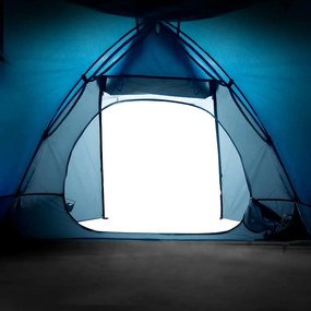 Tenda de campismo cúpula para 2 pessoas impermeável azul