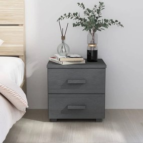 Mesa de cabeceira HAMAR 40x35x44,5 cm pinho maciço cinza-escuro