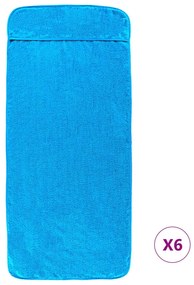 Toalhas de praia 6 pcs 60x135 cm tecido 400 GSM turquesa