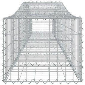 Cestos gabião arqueados 8 pcs 400x50x40/60 cm ferro galvanizado