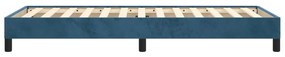 Estrutura de cama sem colchão 100x200 cm veludo azul-escuro