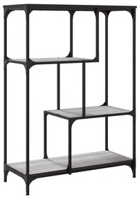 Estante 81x36x115 cm derivados de madeira e aço cinzento sonoma