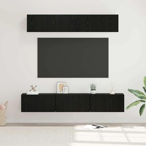 Conjunto de móvel de TV com prateleira com armazenamento com porta 5 p