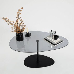 Mesa de Centro Porto – Cinzento Escuro e Preto – 90x40x60 cm