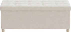 Banco com espaço de arrumação, 38 x 110 x 40 cm Bege cappuccino
