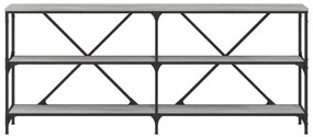 Mesa consola 180x30x75 cm derivados madeira/ferro cinza sonoma
