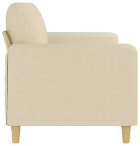 Sofá de 3 Lugares Chloé - Em Tecido - Cor Creme - 198x77x80 cm - Com o