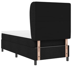 Cama Box com Colchão Preto 80x200 cm - Tecido