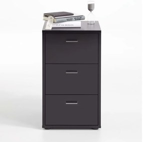 Mesa de cabeceira com 3 gavetas preto