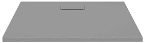 Base de chuveiro SMC 90x80 cm cinzento
