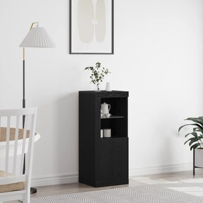 Sideboard vidaXL com Luzes LED Carvalho Preto 41x37x100 cm