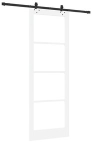 Porta Deslizante vidaXL com Conjunto de Hardware "ORKDAL" Branco Madei