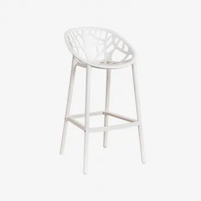 Pack De 2 Bancos Altos Em Polipropileno Ores ↑75 Cm & Branco Glacial - Sklum