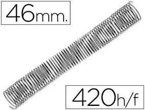Espiral Q-Connect Metálica 64 5:1 46mm 1,2mm Caixa de 25 Unidades