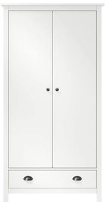 Roupeiro 2 portas Hill 89x50x170 cm pinho maciço branco